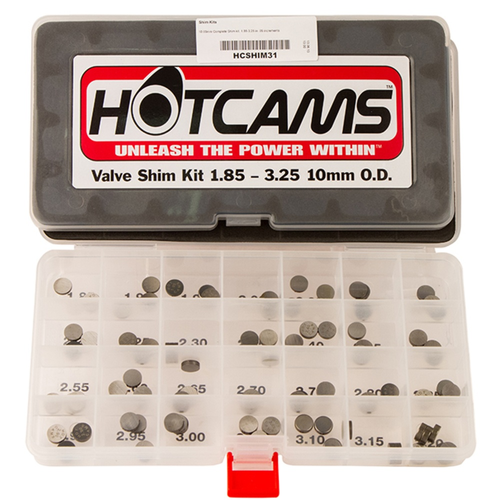 HOT CAMS 10.00mm SHIM KIT - 1.85mm-3.25mm / 0.05mm INCREMENTS