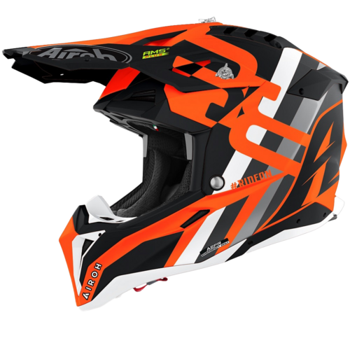 AIROH AVIATOR 3 CARBON RAINBOW MATT ORANGE S