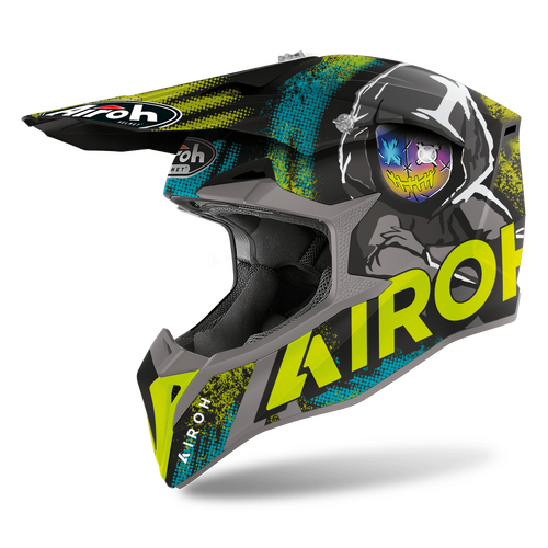 AIROH WRAAP ALIEN YELLOW MATT S