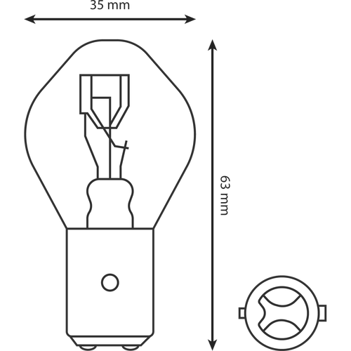 MOTORCYCLE SPECIALTIES - H LIGHT BULB 12V 35/35 EURO BASE (1 PCE)