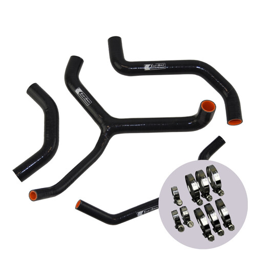 EAZI-GRIP SILICONE HOSE AND CLIP KIT (RACE) - KAWASAKI ZX-10R 2016 - 2019  BLACK