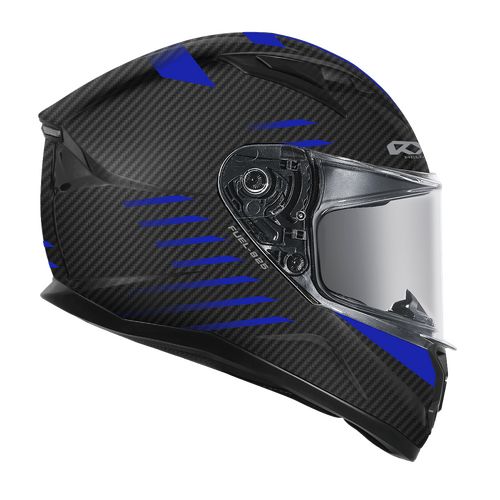 RXT STREET 2 FUEL HELMET MATT CARBON BLACK BLUE M