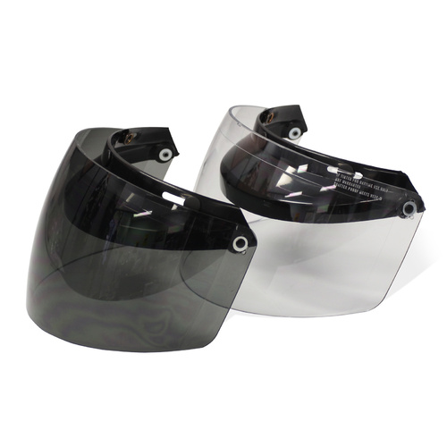 CLIP ON VISOR SUIT OPEN FACE WITH STUDS