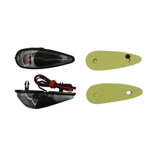 MOTORCYCLE SPECIALTIES MICRO TEARDROP FLUSH MOUNT INDICATORS (PAIR)