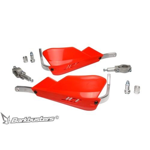 BARKBUSTERS JET HANDGUARD STRAIGHT 22mm TWO POINT MOUNT - RED