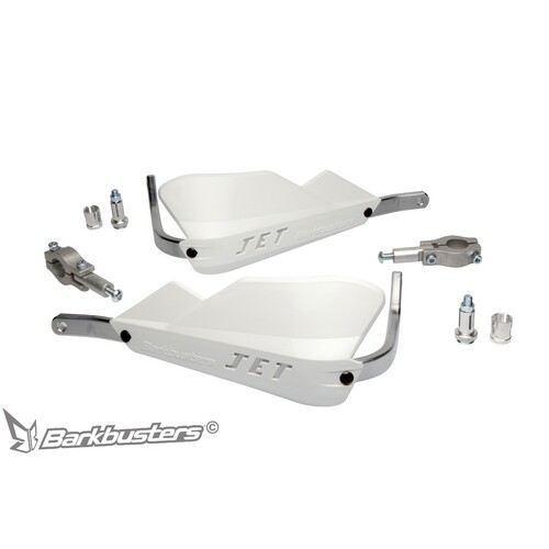 BARKBUSTERS JET HANDGUARD STRAIGHT 22mm TWO POINT MOUNT - WHITE