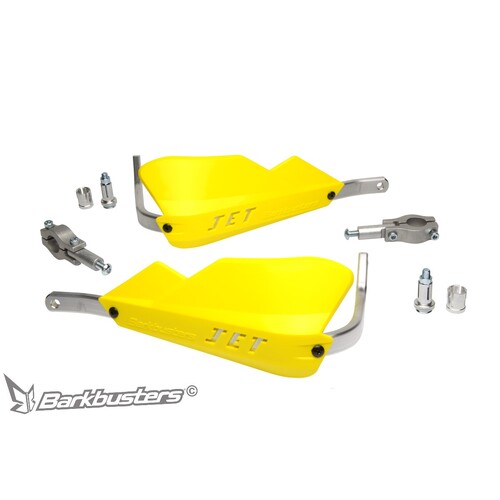 BARKBUSTERS JET HANDGUARD STRAIGHT 22mm TWO POINT MOUNT - YELLOW