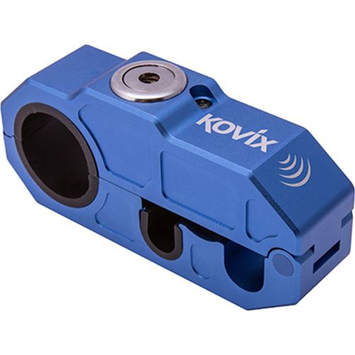 KOVIX ALARMED HANDLE BAR LOCK BLUE