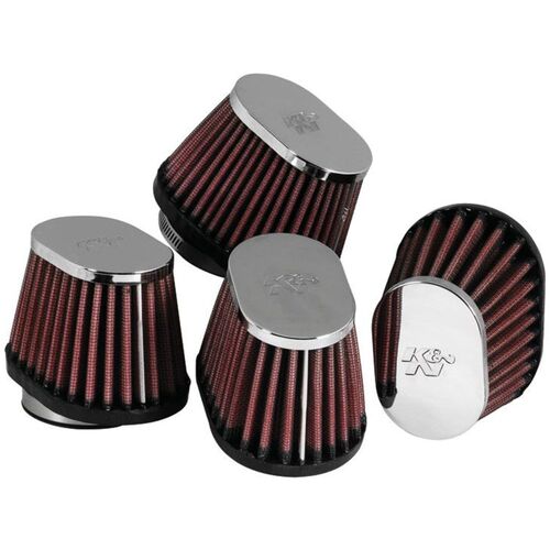K&N AIR FILTER - UNIVERSAL CLAMP-ON AIR FILTER - INC 4 FILTER