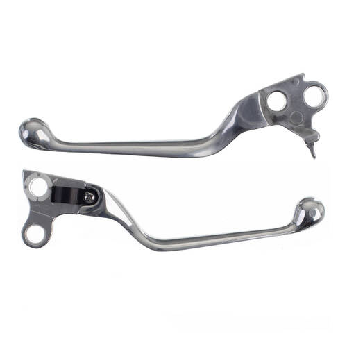 WHITES LEVER SET PAIR WIDE BLADE - HARLEY DAVIDSON CHROME '96-
