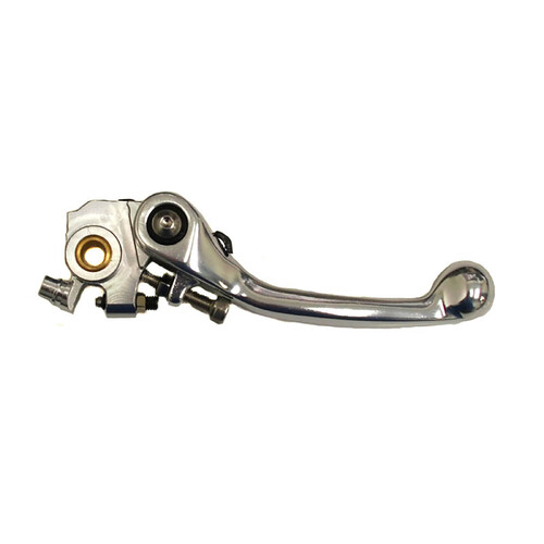 WHITES FOLDING BRAKE LEVER SILVER - HONDA CR/CRF