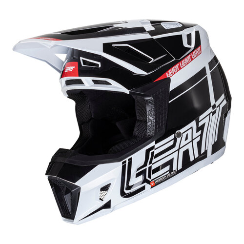 LEATT 24 HELMET KIT MOTO 7.5 V24 BLACK WHITE XS