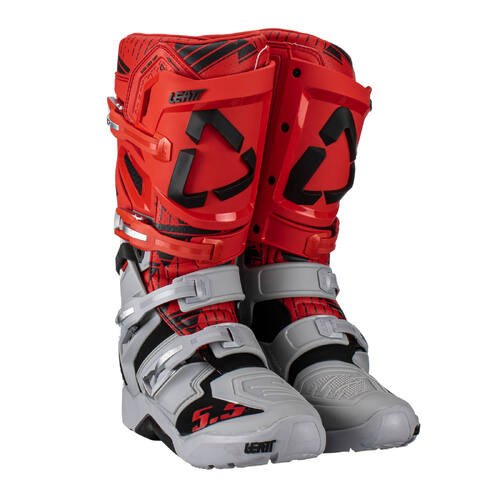 LEATT BOOT 5.5 FLEXLOCK ENDURO JW22 GREY RED 44.5 (10)