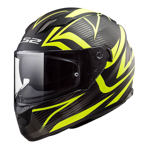 LS2 FF320 Stream (XS) Jink - Matte Black / Hi-Vis Yellow