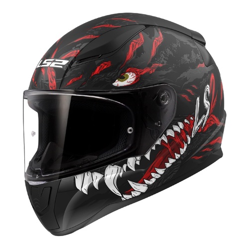LS2 FF353 RAPID II KAIJU MATT BLACK RED WHITE L