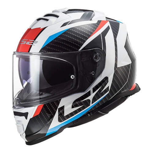 LS2 FF800 STORM RACER WHITE BLUE RED XS