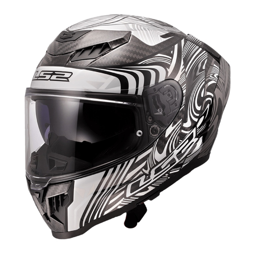 LS2 FF807 DRAGON ENTHUM BLACK SILVER S