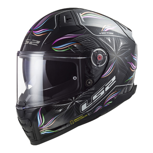 LS2 FF811 VECTOR II TROPICAL BLACK WHITE S