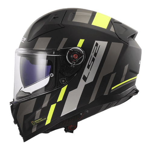 LS2 FF811 VECTOR II TRON MATTE BLACK HI-VIS YELLOW M
