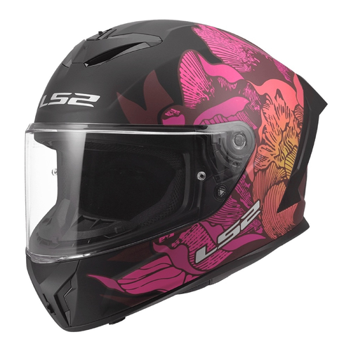 LS2 FF820 RAPID III POPPIES BLACK PINK XS