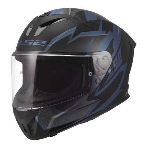 LS2 FF820 RAPID III XTREM BLACK BLUE PETROL L