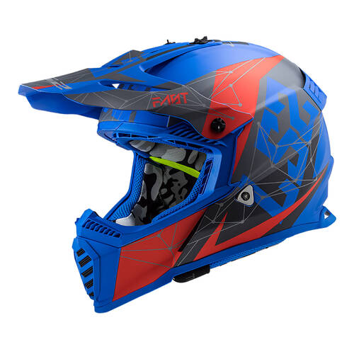 LS2 MX437 FAST EVO ALPHA MATT BLUE RED XS