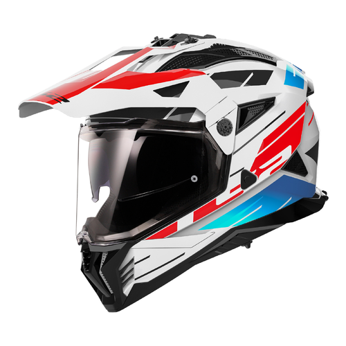 LS2 MX702 PIONEER II NAMIB WHITE RED BLUE 06 XS