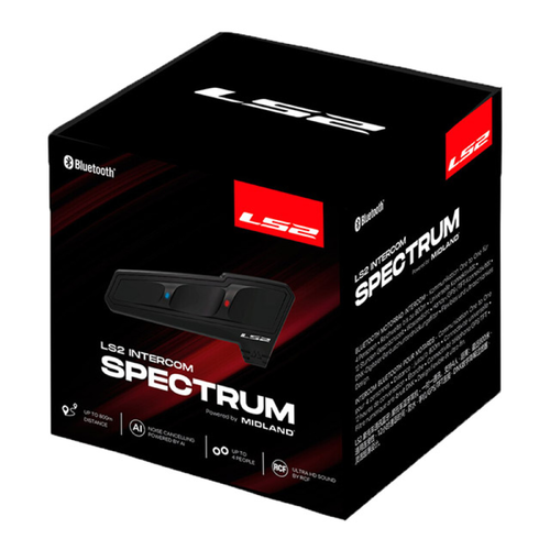 LS2 SPECTRUM BLUETOOTH INTERCOM BY MIDLAND SINGLE PACK
