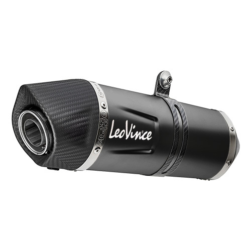 LEO VINCE SLIP-ON STAINLESS BLACK LV ONE EVO MUFFLER F 800 R / GT '17-20 (Fits w orig. pann)