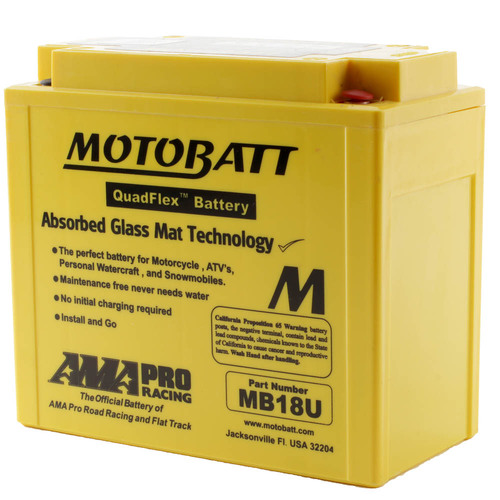 MOTOBATT BATTERY QUADFLEX AGM - MB18U