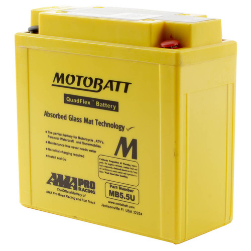 MOTOBATT BATTERY QUADFLEX AGM - MB5.5U