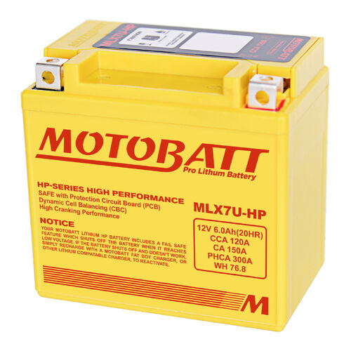 MOTOBATT PRO LITHIUM BATTERY - MLX7U-HP