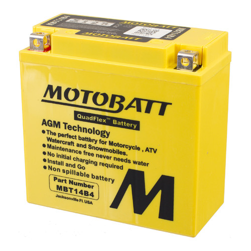 MOTOBATT BATTERY QUADFLEX AGM - MBT14B-4