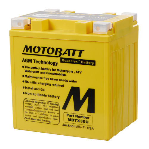MOTOBATT BATTERY QUADFLEX AGM - MBTX30U
