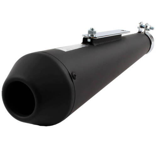 WHITES MUFFLER SHORTY MEGAPHONE REVERSE CONE - BLACK