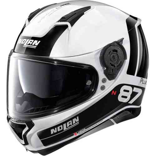 NOLAN N-87 PLUS DISTINCTIVE WHITE BLACK XL