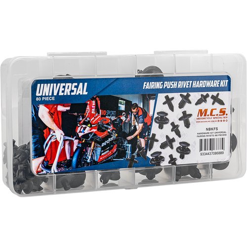 MOTORCYCLE SPECIALTIES HARDWARE KIT FAIRNG RIVETS (80 PC) - NBKSP