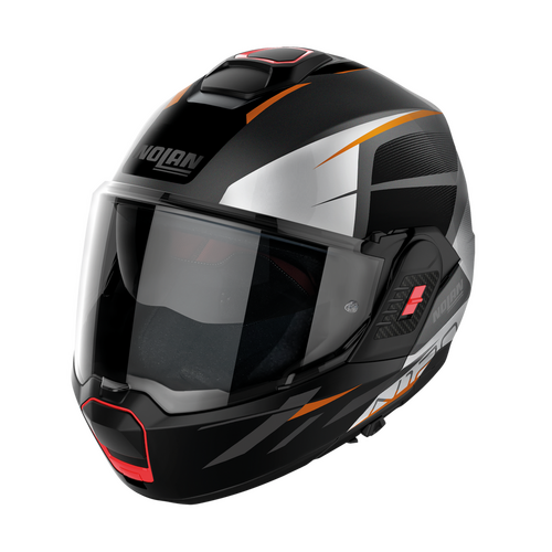NOLAN N120-1 FLIP OVER NIGHTLIFE FLAT GREY BLACK ORANGE 26 XXS