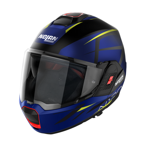 NOLAN N120-1 FLIP OVER NIGHTLIFE FLAT BLACK BLUE YELLOW 28 XXS