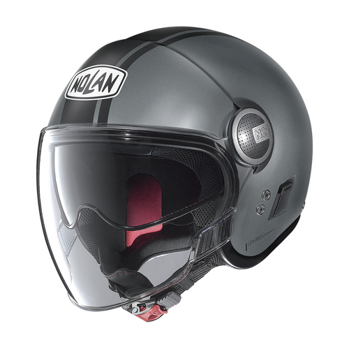 NOLAN N21 VISOR OPEN FACE DOLCE VITA FLAT GREY BLACK 93 XXS