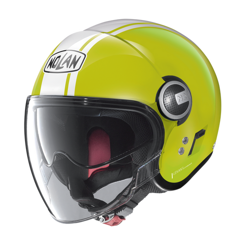 NOLAN N21 VISOR OPEN FACE DOLCE VITA LIME YELLOW WHITE 122 XXS