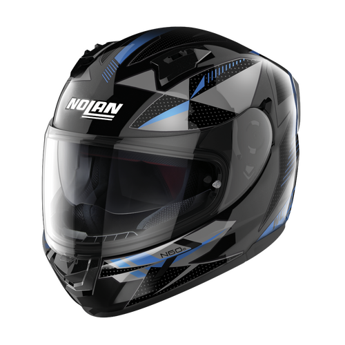 NOLAN N60-6 FULL FACE WIRING BLACK BLUE SILVER 76 XS