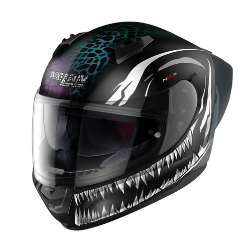 NOLAN N60-6 SPORT FULL FACE RAVENOUS FLAT BLACK WHITE MULTI COLOUR 28 S