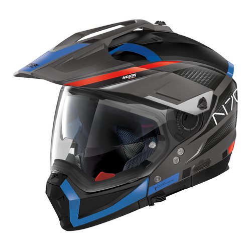 NOLAN N70-2 X ADVENTURE EARTHQUAKE FLAT GRY BLUE RED BLACK 48 XXS