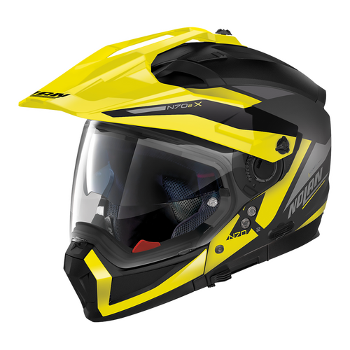 NOLAN N70-2 X ADVENTURE STUNNER FLAT BLACK YELLOW GREY 51 XXS