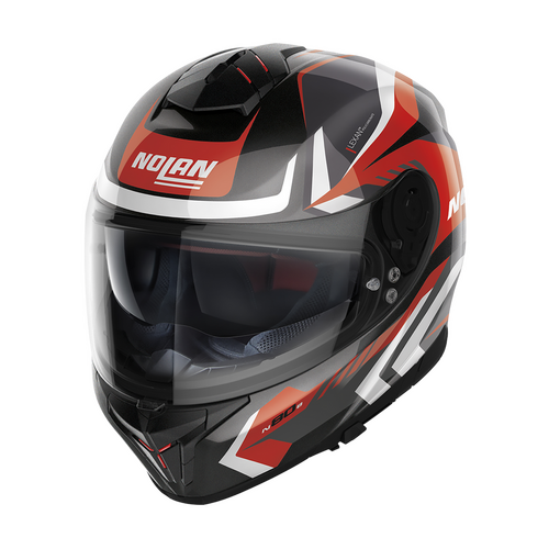 NOLAN N80-8 FULL FACE RUMBLE BLACK RED WHITE 59 XXS