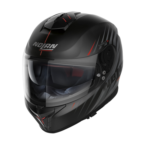 NOLAN N80-8 FULL FACE KOSMOS FLAT BLACK GREY RED 63 XXS