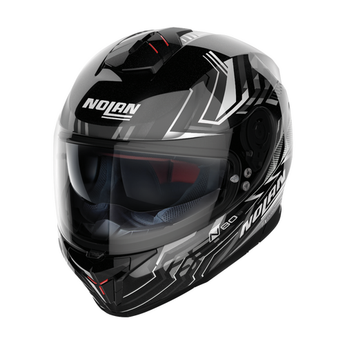 NOLAN N80-8 FULL FACE TURBOLENCE BLACK WHITE 77 XS