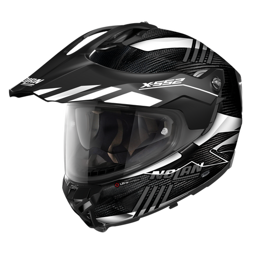 NOLAN X-552 UC ADVENTURE WINGSUIT FLAT CARBON WHITE BLACK 25 XXS