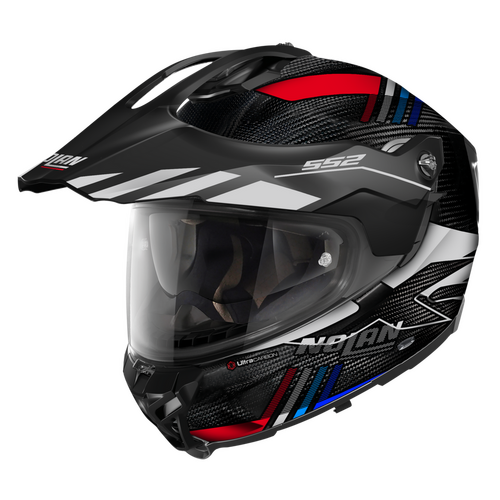 NOLAN X-552 UC ADVENTURE WINGSUIT FLAT CARBON RED GRY BLACK 28 XXS